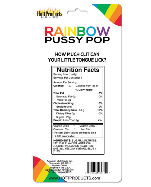 Rainbow Pussy Pops Carded - Casual Toys