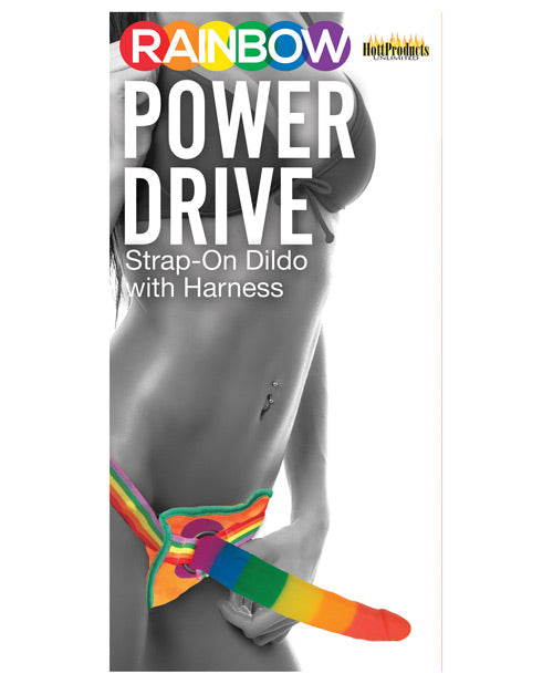 Rainbow 7" Strap On Dildo W-harness - Casual Toys