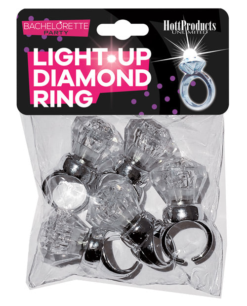 Light Up Diamond Ring - Pack Of 5 - Casual Toys