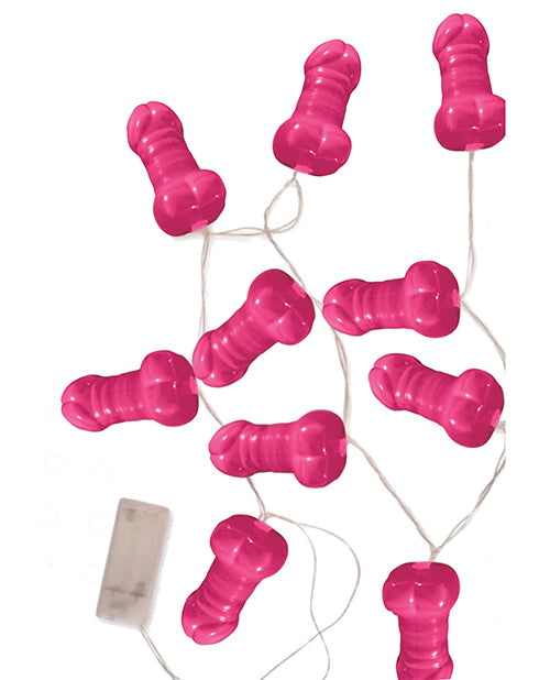Light Up Pink Pecker String Party Lights - Casual Toys