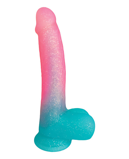 Sweet Sex 8.5" Lollicock Cotton Candy Dildo - Multi Color - Casual Toys