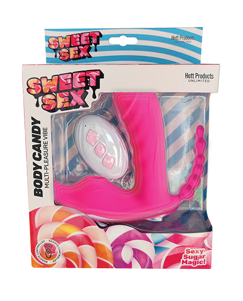 Sweet Sex Body Candy Multi Pleasure Vibe W-remote - Magenta - Casual Toys