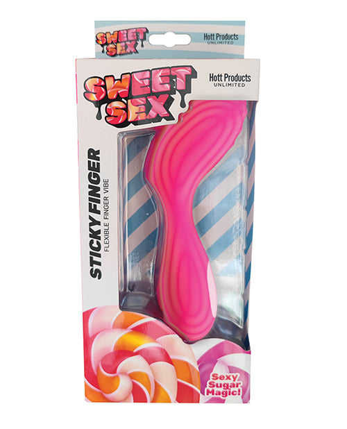 Sweet Sex Sticky Finger Flexible Finger Vibe - Magenta - Casual Toys