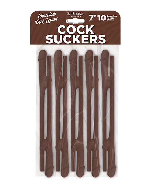 Cock Suckers Pecker Straws - Chocolate Lovers Pack Of 10 - Casual Toys