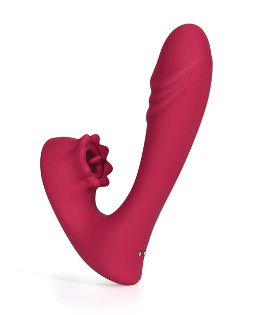 Lacy G-spot Vibrator W-tongue Licker - Casual Toys