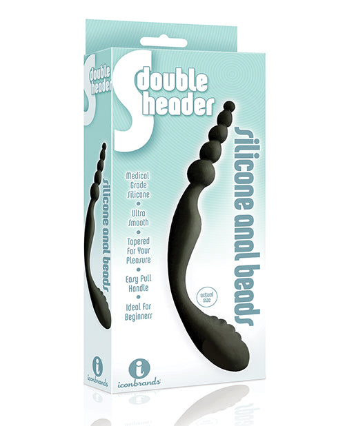 The 9's S Double Header Double Ended Silicone Anal Beads - Casual Toys