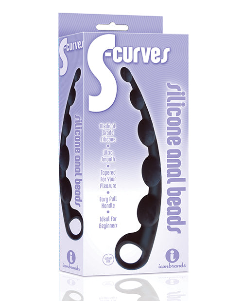 The 9's S-curved Silicone Anal Beads - Casual Toys