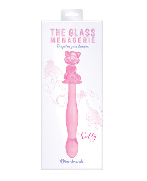 Glass Menagerie Kitty Glass Dildo - Pink