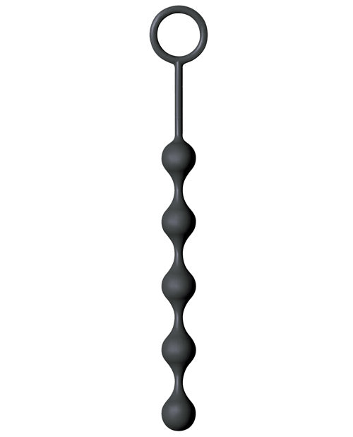 The 9's S Drops Silicone Anal Beads - Black - Casual Toys