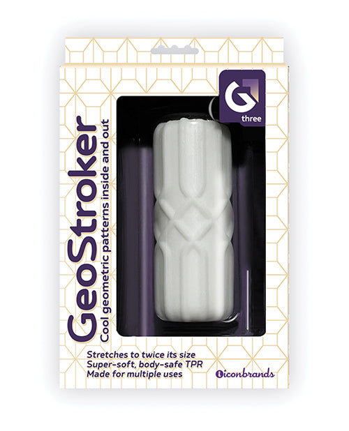 GeoStroker Three 5" Ultra-Soft TPR Stroker - White