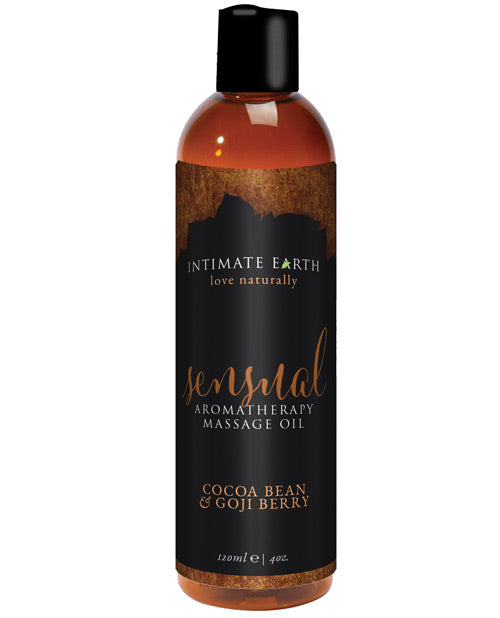 Intimate Earth Sensual Massage Oil - 120 Ml Cocoa Bean & Gogi Berry - Casual Toys