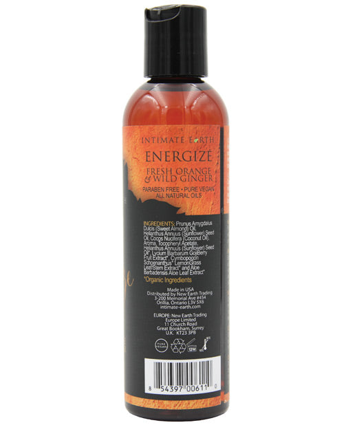 Intimate Earth Energize Massage Oil - 240 Ml Orange & Ginger - Casual Toys