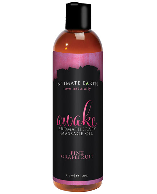 Intimate Earth Awake Massage Oil - 120 Ml Black Pepper & Pink Grapefruit - Casual Toys