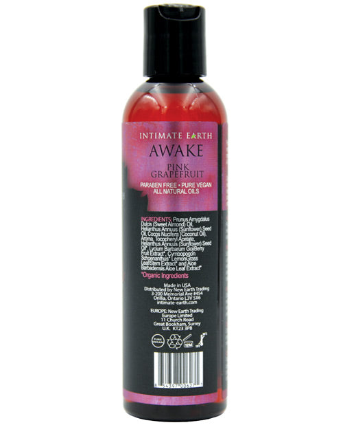 Intimate Earth Awake Massage Oil - 120 Ml Black Pepper & Pink Grapefruit - Casual Toys