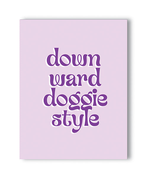 Downward Doggie Naughty Greeting Card
