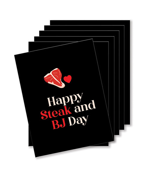 Happy Steak And Bj Day Naughty Greeting Card - Pack Of 6