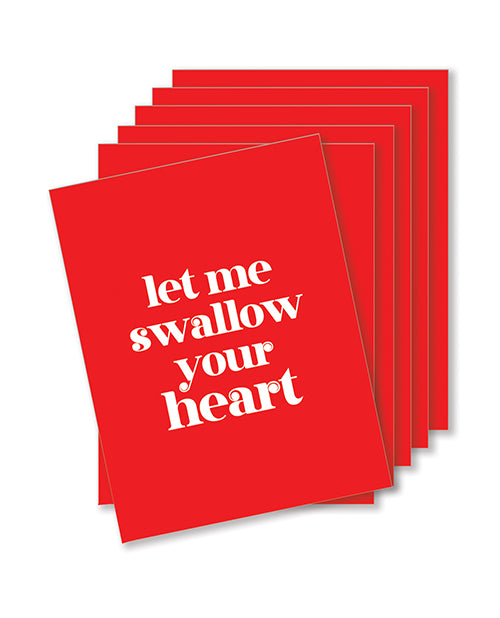 Swallow Your Heart Naughty Greeting Card - Pack Of 6