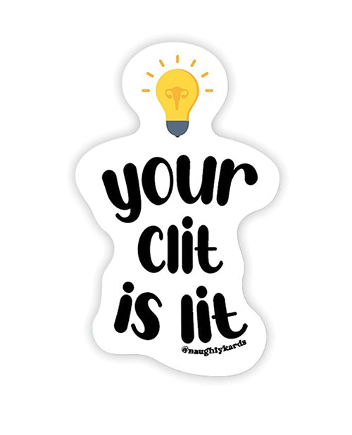 Lit Clit Naughty Sticker - Pack Of 3