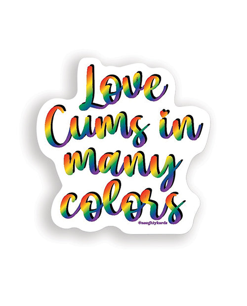 Love Cums Naughty Sticker - Pack Of 3