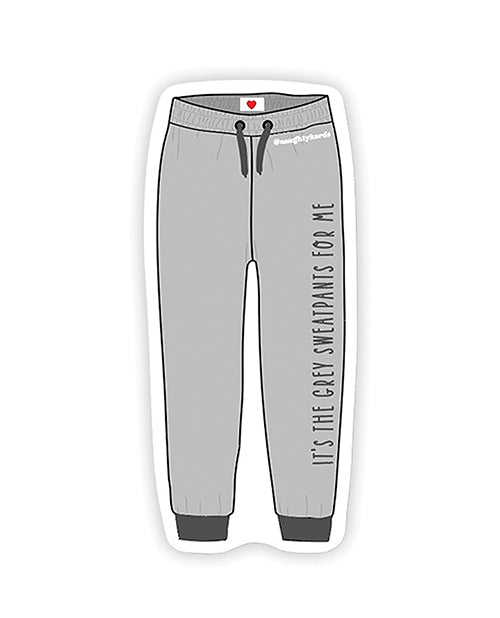 Grey Sweatpants Naughty Sticker - Pack Of 3