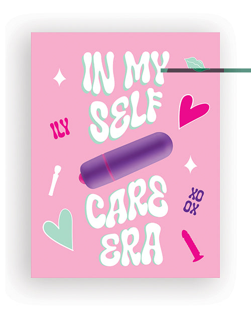 Self Care Era Naughty Greeting Card W/rock Candy Vibrator & Fresh Vibes Towelettes