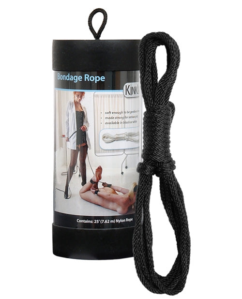 Kinklab 25" Bondage Rope - Black - Casual Toys