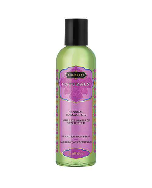 Kama Sutra Naturals Massage Oil - 2 Oz Island Passion Berry - Casual Toys