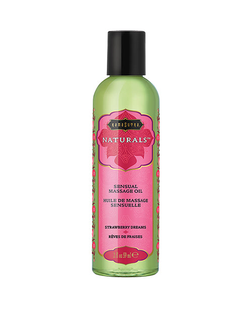 Kama Sutra Naturals Massage Oil - 2 Oz Strawberry Dreams - Casual Toys