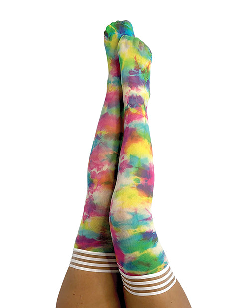 Kix'ies Gilly Tie Die Thigh High Bright Color - Casual Toys