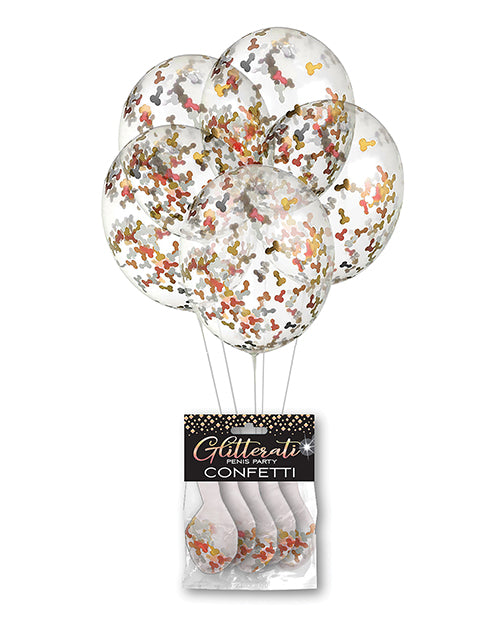 Glitterati Penis Party Balloons - Pack Of 5 - Casual Toys