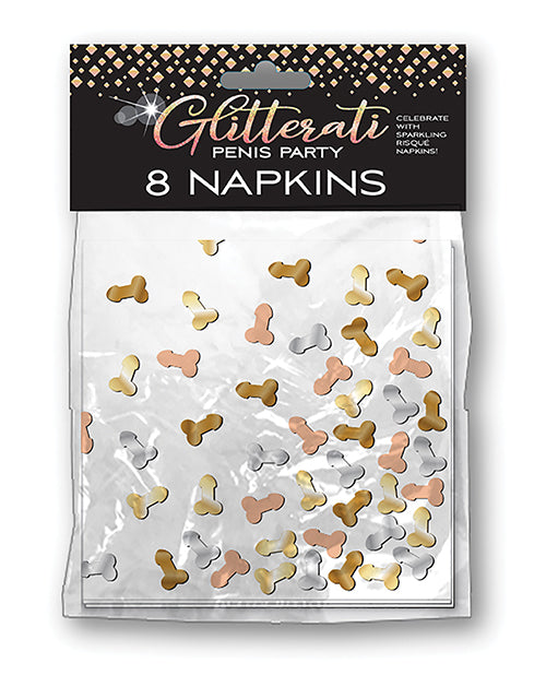 Glitterati Penis Party Napkins - Pack Of 8 - Casual Toys