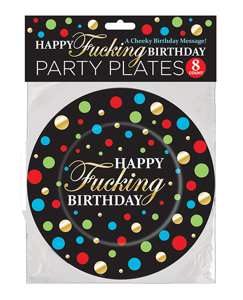 Happy Fucking Birthday Plates - Pack Of 8 - Casual Toys