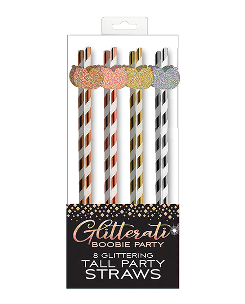 Glitterati Boobie Party Tall Straws - Pack Of 8 - Casual Toys
