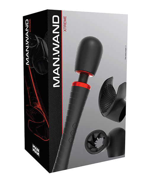 Man Wand Xtreme W-2 Attachments - Black - Casual Toys