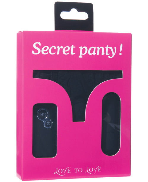 Love To Love Secret Vibrating Panty - Black - Casual Toys