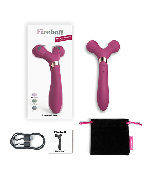 Love To Love Fireball Forked Vibrator - Plum Star - Casual Toys