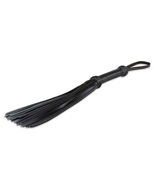 Sultra 16" Lambskin Twill Weave Grip Flogger - Black - Casual Toys