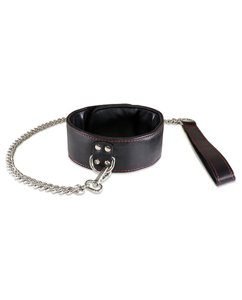 Sultra Lambskin 2" Collar W-24" Chain - Black - Casual Toys