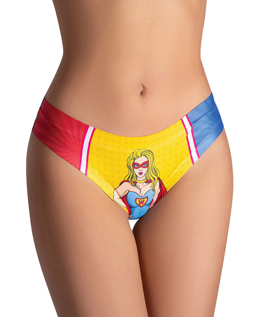Mememe Comics Wonder Girl Printed Thong