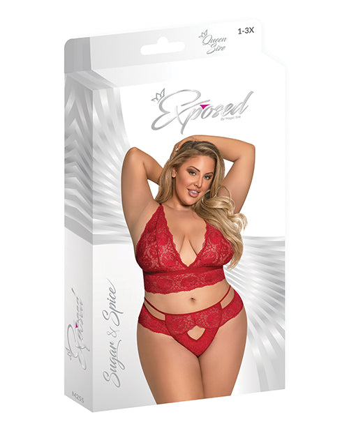 Sugar & Spice Bra & Panty Red Qn - Casual Toys