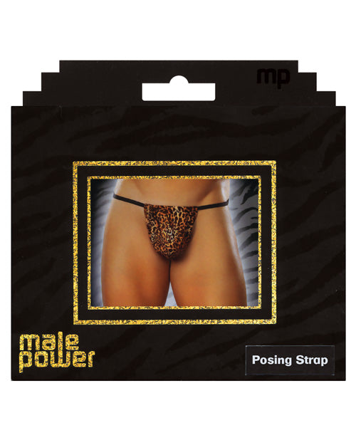 Male Power Posing Strap Thong Animal Print O-s - Casual Toys