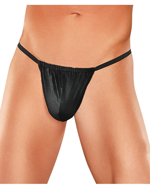 Male Power Nylon Lycra Pouch Thong Black O-s - Casual Toys