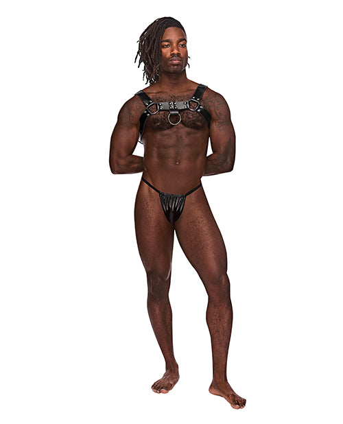 Leather Aries Single Ring Harness Black O-s - Casual Toys