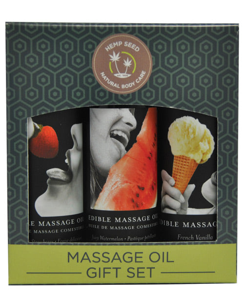 Earthly Body Edible Massage Oil Gift Set - 2 Oz - Casual Toys