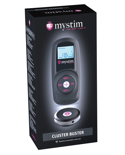 Mystim Cluster Buster Wireless Estim Starter Kit - Black - Casual Toys
