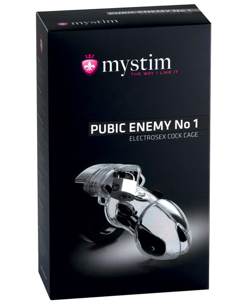 Mystim Pubic Enemy #1 Cock Cage - Clear - Casual Toys