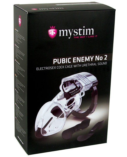 Mystim Pubic Enemy #2 Cock Cage - Clear - Casual Toys