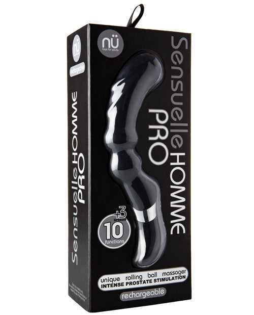 Nu Sensuelle Homme Rechargeable Prostate Massager - Black - Casual Toys