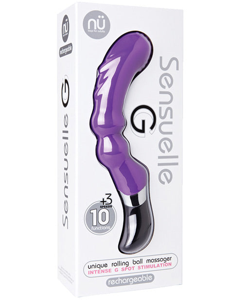 Nu Sensuelle G Unique Rolling Ball Rechargeable Massager - Purple - Casual Toys