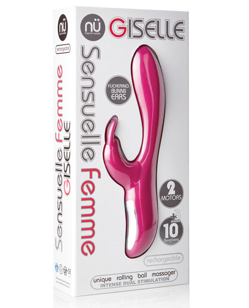 Nu Sensuelle Giselle Rechargeable Rabbit - Magenta - Casual Toys